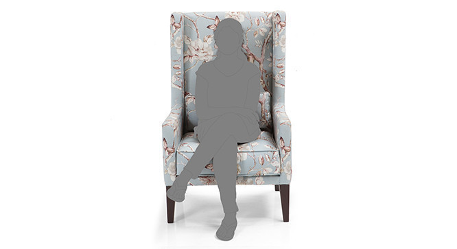 Slogan Wing Chair(Blue Nightingale)